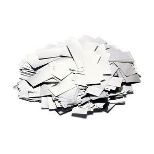 TCM FX Metallic Confetti rectangular 55x18mm, silver, 1kg TILBUD NU