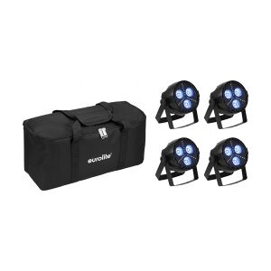 EuroLite Set 4x LED PARty Hybrid Spot + Soft Bag TILBUD NU