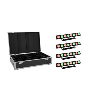 EuroLite Set 4x LED PMB-8 COB QCL 30W Bar + Case TILBUD NU