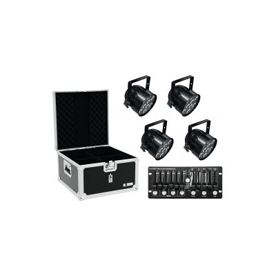 EuroLite Set 4x LED PAR-56 HCL bk + Case + Controller TILBUD NU EuroLite Set 4x LED PAR-56 HCL bk + Case + Controller TILBUD NU