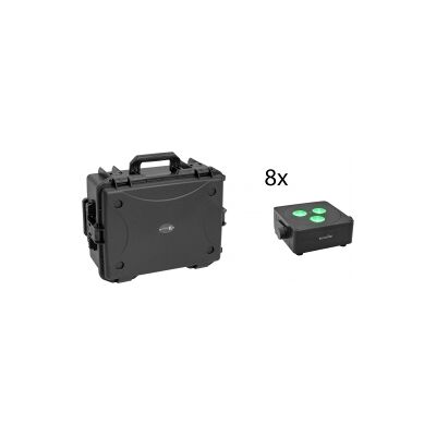 EuroLite Set 8x AKKU IP Flat Light 3 bk + Plastic case with trolley TILBUD NU EuroLite Set 8x AKKU IP Flat Light 3 bk + Plastic case with trolley TILBUD NU