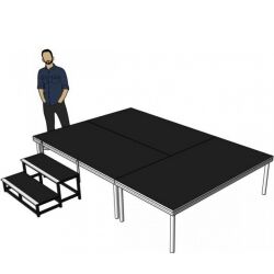 Power Dynamics Scene-Podie 6m² - komplet pakke med trappe TILBUD NU Power Dynamics Scene-Podie 6m² - komplet pakke med trappe TILBUD NU