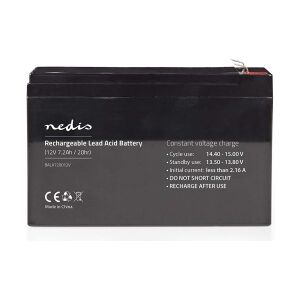 Nedis Genopladeligt blybatteri 12V   7200 mAh   151 x 65 x 95 mm, BALA720012V