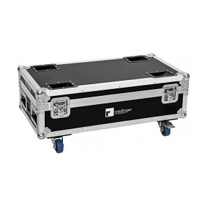 Roadinger Flightcase 6x AKKU IP UP-4 Plus HCL Spot WDMX with Charging Function