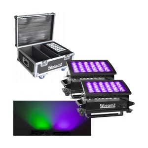 BeamZ Star-Color 240 Double Wash 2 x Star color 240 1x Flightcase - Pakketilbud