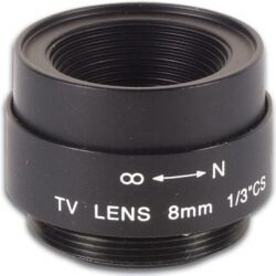 CCD telefotolinse F2,0 / 8mm, 40° TILBUD NU