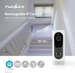 Nedis Genopladeligt IP-kamera   PIR-bevægelsessensor   microSD   3000 mAh, WIFIC Nedis Genopladeligt IP-kamera   PIR-bevægelsessensor   microSD   3000 mAh, WIFIC