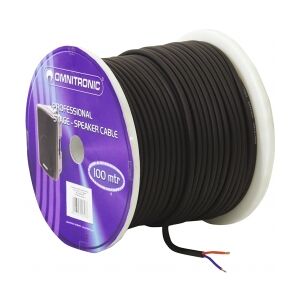 Omnitronic Speaker cable 2x1.5 100m bk durable højttalerkabel højttaler holdbar