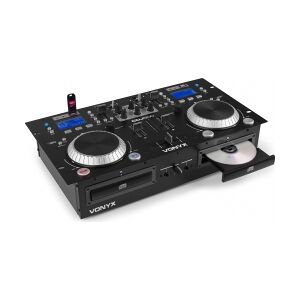 CDJ500 Forstærket Dobbelt Afspiller CD/MP3/USB/BT TILBUD NU