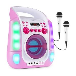 Karaoke højttaler til børn i pink med USB / CD / CDG / Bluetooth - Tilslut TV og