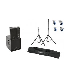 Omnitronic Set MAXX-1508DSP 2.1 Aktiv-System + Speaker stands TILBUD NU