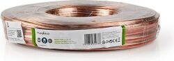 Nedis Højttalerkabel   2 x 2,50 mm2   50,0 m   Viklet   Gennemsigtig, CAGW2500TR Nedis Højttalerkabel   2 x 2,50 mm2   50,0 m   Viklet   Gennemsigtig, CAGW2500TR