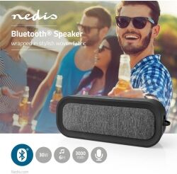 Nedis Bluetooth®-stofhøjttaler   30 W   Op til 6 timers spilletid   Vandtæt   An Nedis Bluetooth®-stofhøjttaler   30 W   Op til 6 timers spilletid   Vandtæt   An