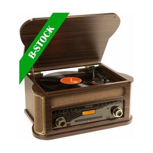 Memphis Vintage Record Player Dark Wood 