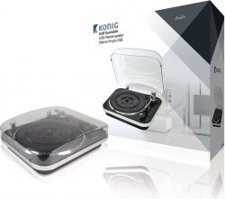 König Pladespiller Sort, HAV-TT20USB TILBUD NU König Pladespiller Sort, HAV-TT20USB TILBUD NU