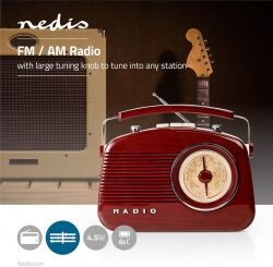 Nedis UKW-radio   4.5 W   Bærehåndtag   Brun, RDFM5000BN TILBUD NU Nedis UKW-radio   4.5 W   Bærehåndtag   Brun, RDFM5000BN TILBUD NU