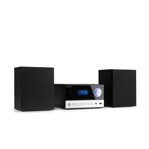 Stereoanlæg / Mini Hi-Fi anlæg med CD, FM Radio, Bluetooth, USB og 2 højttalere,
