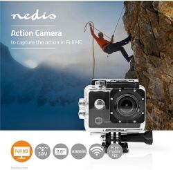 Nedis Action-kamera   Full HD 1080p   Wi-Fi   Vandtæt etui, ACAM21BK TILBUD NU