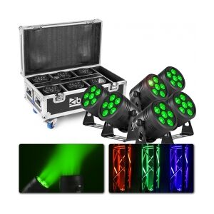 BeamZ BBP66 - Uplight lamper, 6 stk i Flightcase med oplader TILBUD NU