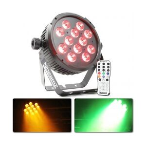BeamZ BT310 Flat PAR 12x 8W 6-i-1 LED'er med RGBA farvemix, DM lysdioder flatpar BeamZ BT310 Flat PAR 12x 8W 6-i-1 LED'er med RGBA farvemix, DM lysdioder flatpar