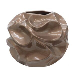 Europalms Design pot BUBBLE-35, brown TILBUD NU gryde boble brun