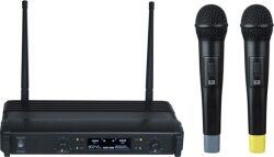 Velleman HQ Power - Dobbelt PLL trådløs 2-kanal UHF mikrofonsystem microphone mikrofon Velleman HQ Power - Dobbelt PLL trådløs 2-kanal UHF mikrofonsystem microphone mikrofon