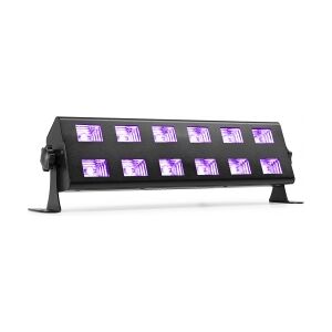 UV lys bar, BUV263 med 12 stk. kraftige UV LED / 34cm bred / solid monteringsfod