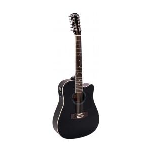 Dimavery DR-612 Western guitar 12-string, black TILBUD vestlig streng sort snor