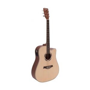 Dimavery JK-500 Western guitar, Cutaway, nature TILBUD NU