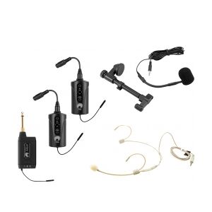 Omnitronic Set FAS TWO + 2x BP + Headset + Acoustic guitar microphone 660-690MHz