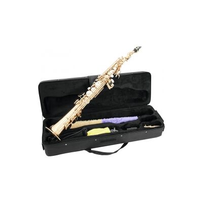 Dimavery SP-10 Bb Soprano Saxophone, gold TILBUD NU sopransaxofon saxofon guld Dimavery SP-10 Bb Soprano Saxophone, gold TILBUD NU sopransaxofon saxofon guld