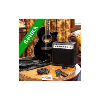 ShowKit Electric Acoustic Guitar Pack Black "B-STOCK" TILBUD NU ShowKit Electric Acoustic Guitar Pack Black "B-STOCK" TILBUD NU