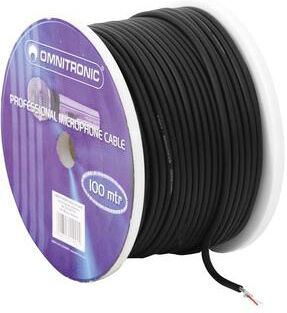 Omnitronic  mikrofonkabel rulle 100 meter Omnitronic  mikrofonkabel rulle 100 meter