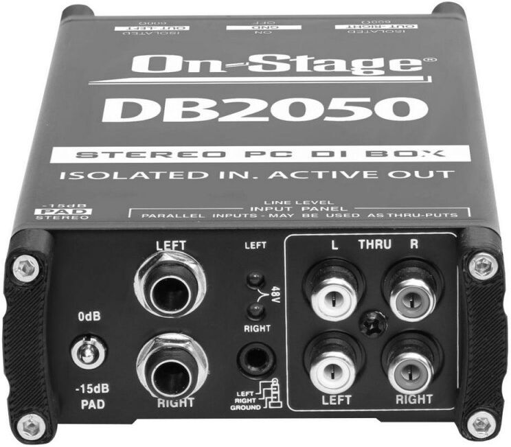 On-Stage DB2050 aktiv DI-box stereo On-Stage DB2050 aktiv DI-box stereo