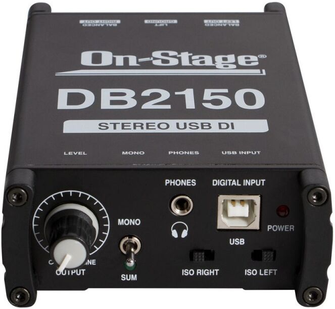On-Stage DB2150 USB DI-box stereo On-Stage DB2150 USB DI-box stereo
