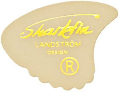 Sharkfin GP 102 Goldprint, Medium, White plektre (10 stk)