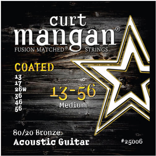 Curt Mangan 25006 Coated 80/20 Bronze western-guitarstrenge 013-056 Curt Mangan 25006 Coated 80/20 Bronze western-guitarstrenge 013-056