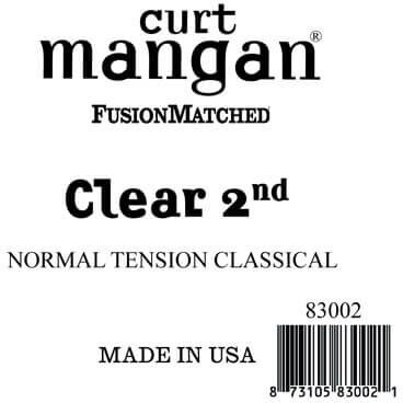 Curt Mangan 83002 løs nylon 2nd spansk guitarstreng, normal-tension Curt Mangan 83002 løs nylon 2nd spansk guitarstreng, normal-tension