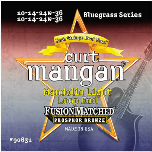 Curt Mangan 90831 Phosphor Bronze mandolin-strenge, loop-end 010-036 Curt Mangan 90831 Phosphor Bronze mandolin-strenge, loop-end 010-036