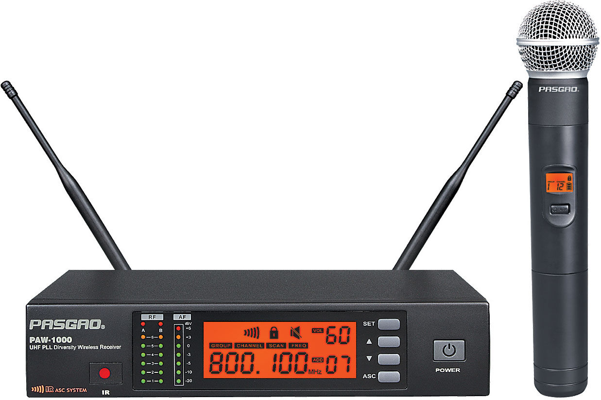 Pasgao PAW-1000-PAH-1200 (655-679 MHz) trådløst sæt Pasgao PAW-1000-PAH-1200 (655-679 MHz) trådløst sæt