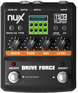 Nux Drive Force multi-distortion guitar-pedal