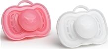 Herobility HeroPacifier Pink/White 2-Pakke +0 mdr. 1 set Herobility HeroPacifier Pink/White 2-Pakke +0 mdr. 1 set