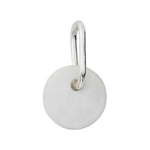 Design Letters Silver White Marble Charm 6 mm