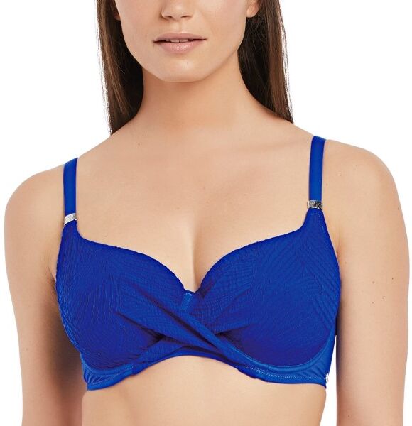 Fantasie Ottawa Uw Wrap Front Full Cup Bikini Top - Blue * Kampagne * Fantasie Ottawa Uw Wrap Front Full Cup Bikini Top - Blue * Kampagne *