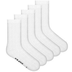 Frank Dandy 5-pak Bamboo Solid Crew Socks - White * Kampagne *