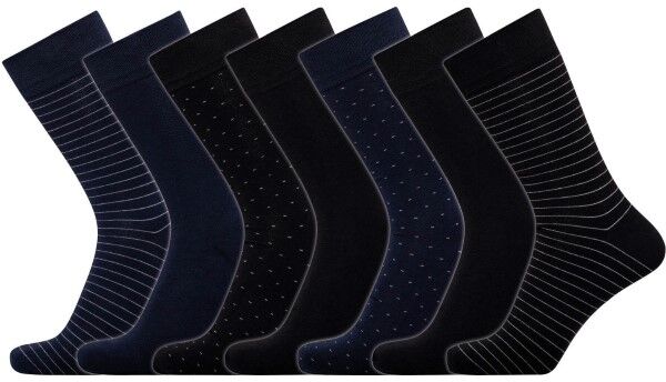 JBS 7-pak Bamboo Socks - Black/Blue * Kampagne *