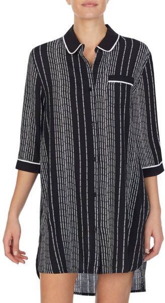 DKNY Color Theory Sleepshirt - Black striped * Kampagne *