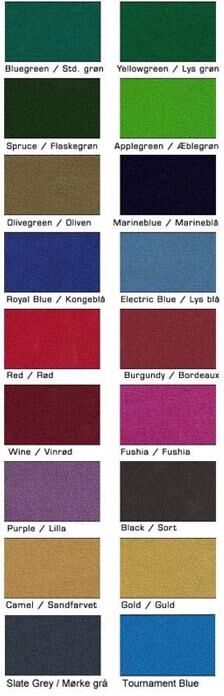 Poolklæde Simonis 760, 165 cm Poolklæde Simonis 760, 165 cm