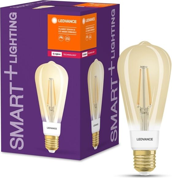 Smart+ Zigbee Filament Classic Edison 55 6w E27 Dæmpbar Smart+ Zigbee Filament Classic Edison 55 6w E27 Dæmpbar