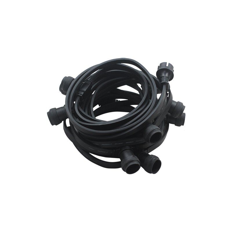 Illu Lyskæde 10 Mtr. Med 10 Stk. E27 Fatninger Ip44 Illu Lyskæde 10 Mtr. Med 10 Stk. E27 Fatninger Ip44